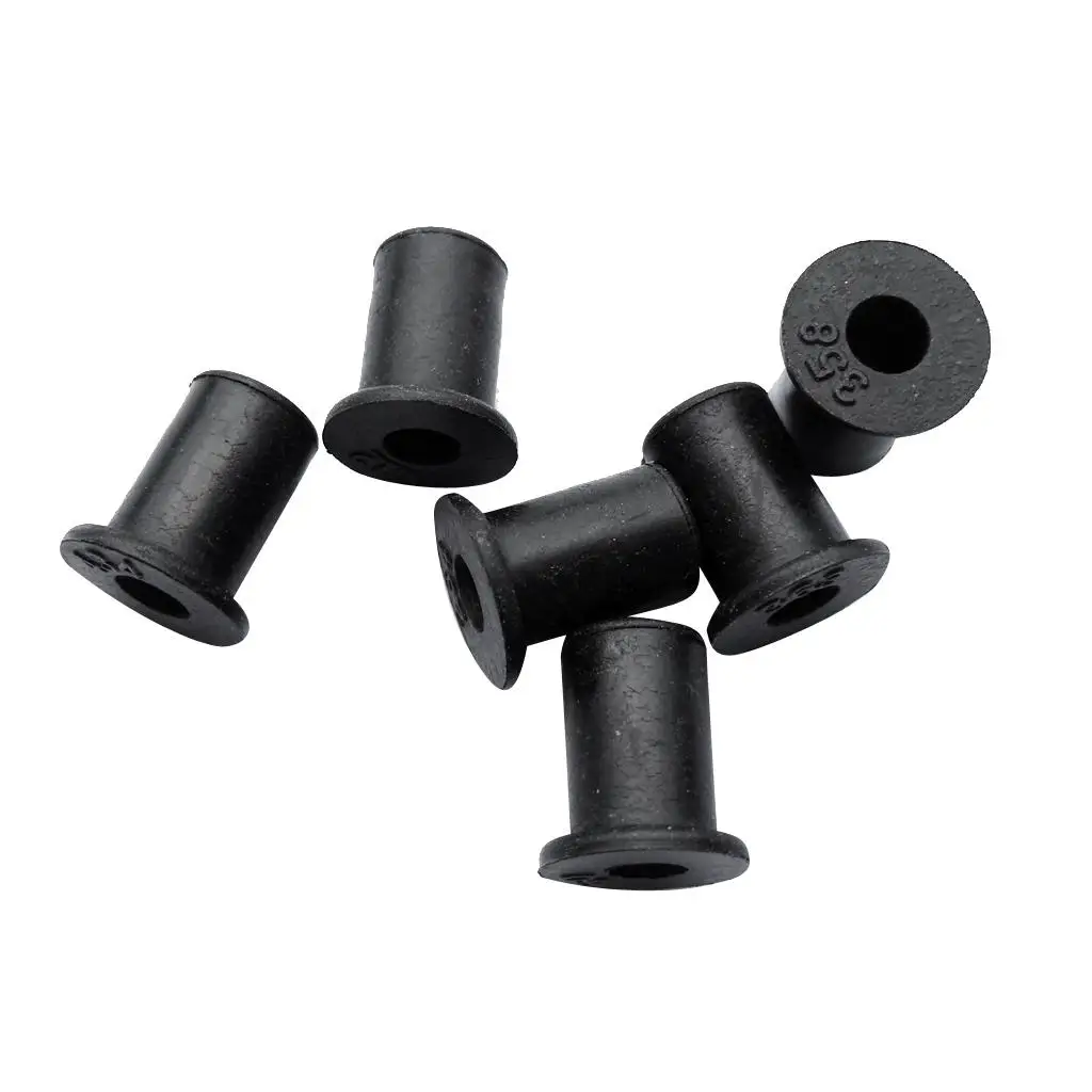Wellnuts Rubber Blind Fastener M6 Brass Insert Nut for Motorcycle Fairing and Windscreen Fixing