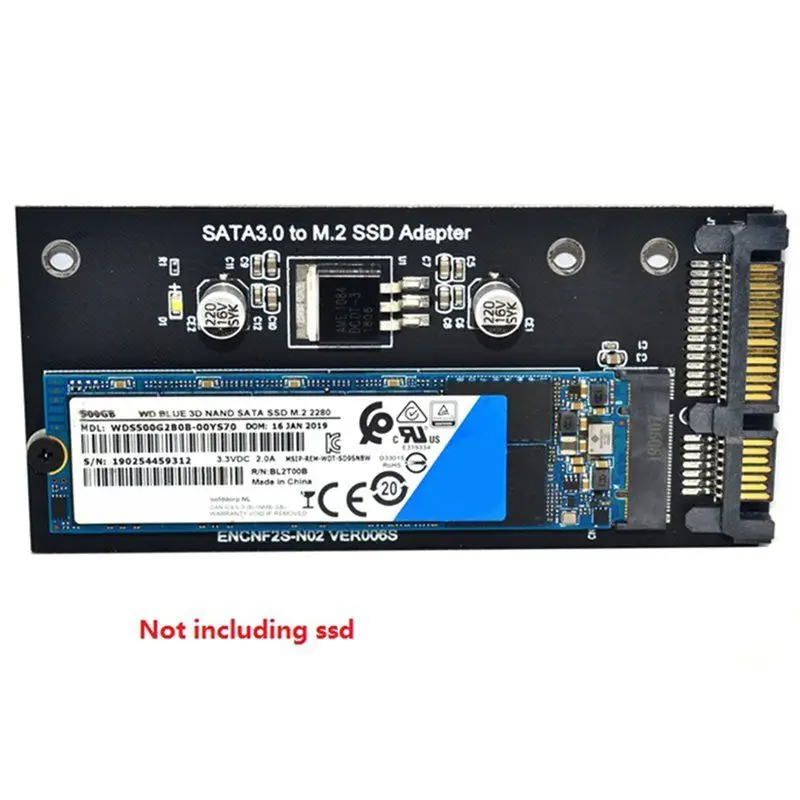 QWE-3X NGFF M.2 Adapter M2 SATA3 Raiser M.2 To SATA Adapter SSD M2 To SATA Expansion Card B Key Suppor 30/42/60/80Mm