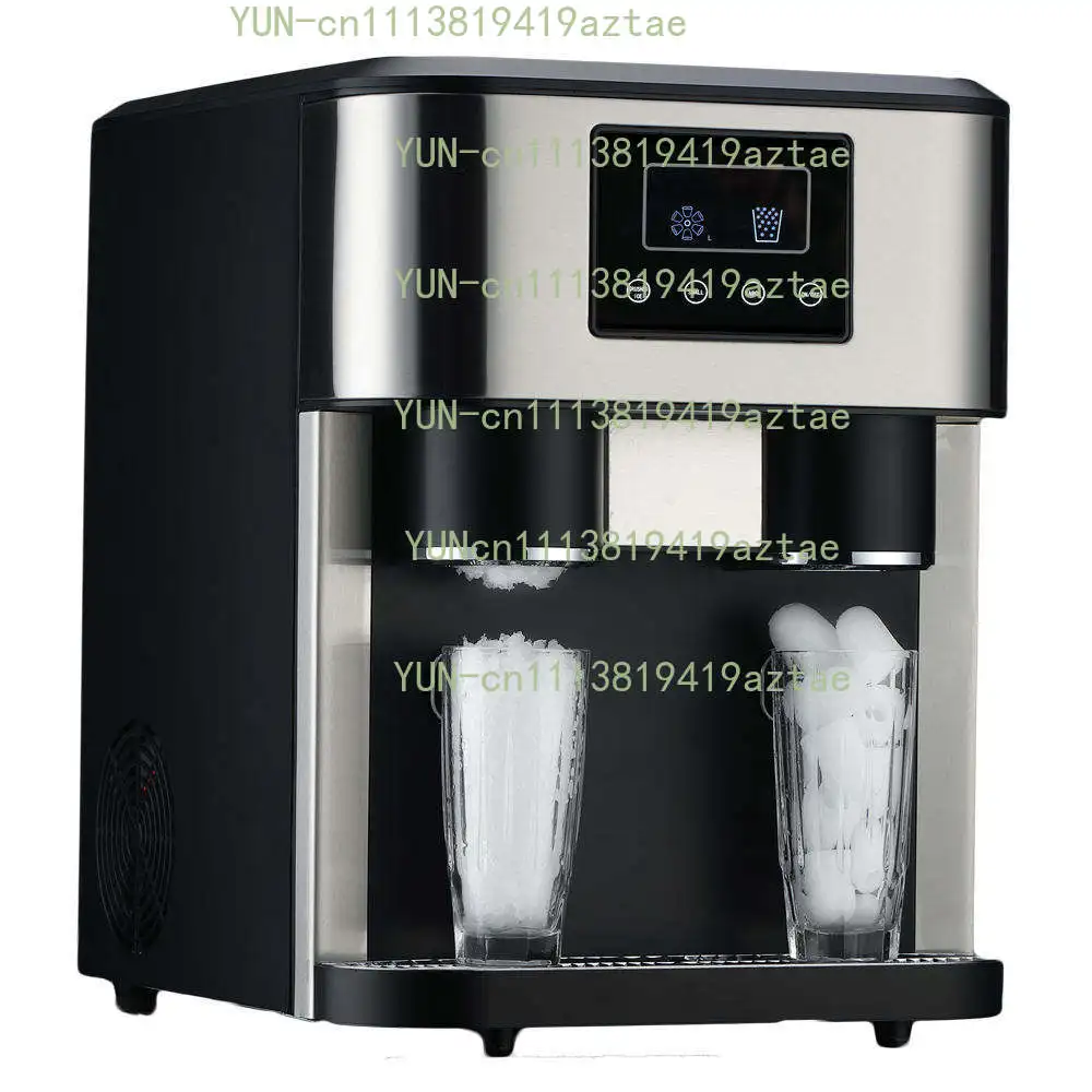 Countertop PortableIce MakerWithCold Water Dispenser,LCD Touch Screen, 18kg Capacity,2L Tank, 1kg Ice Bin, Crushed Ice Available