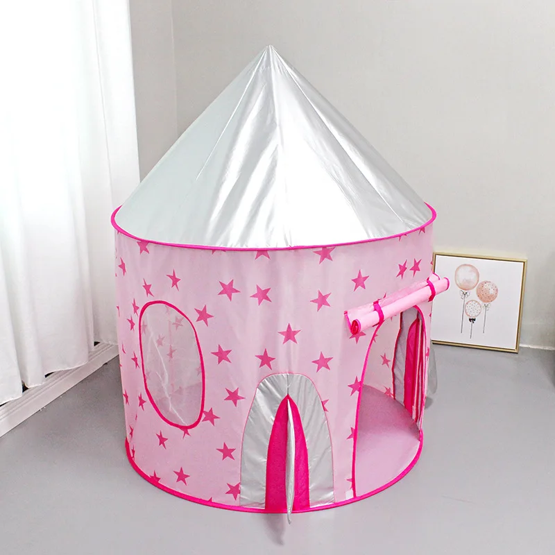 Kinderen Draagbare Opvouwbare Tent Spel Speelgoed Grote Tent Baby Speelhuis Roze Prinses Tent Binnen/buiten Baby Ballenbad kasteel