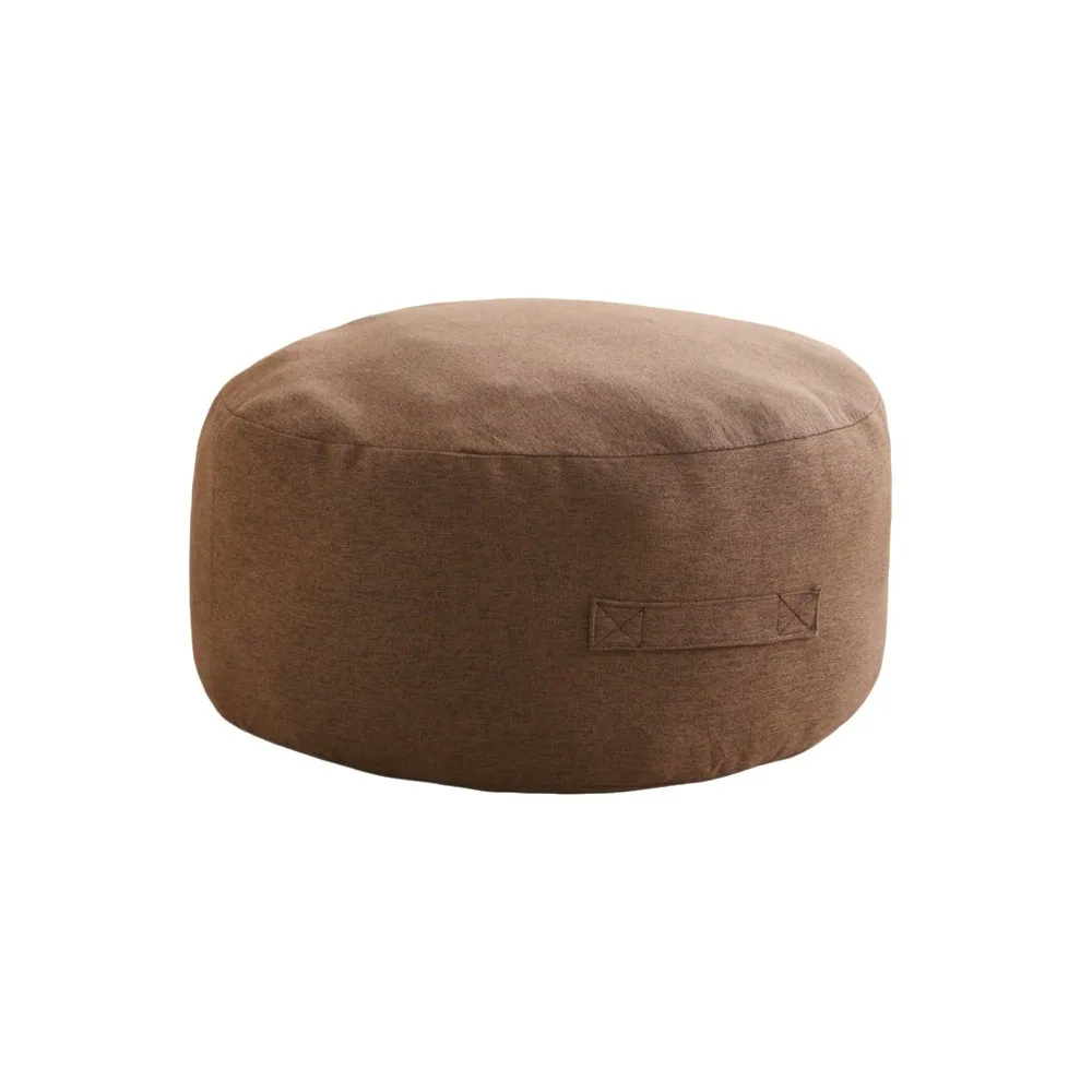 Round Seat Cushion Cover Large Capacity with Pocket Storage Leg Bench Unstuffed Clothes Storage Bag Meditation Use