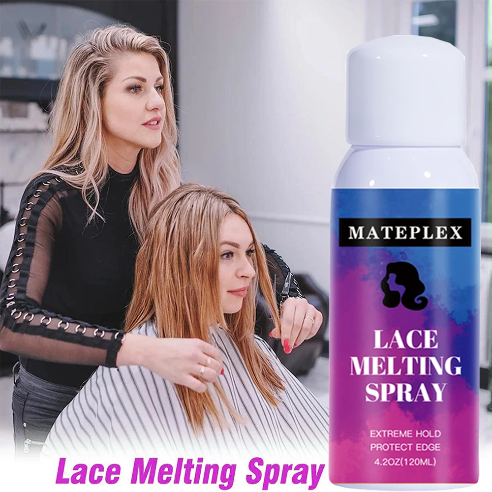 Lace Melting Spray Invisible Lace Front Wig Glue Quick Dry Wig Adhesive Temporary Holding for Toupee Wig Accessaries 120ml