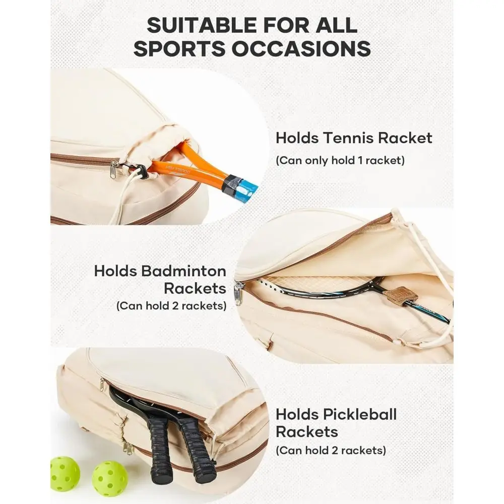 High Quality Lightweight Pickleball Bag Dry-wet Separation Compartment Tennis Bag Large Capacity Pickleball Paddle Bag Gym