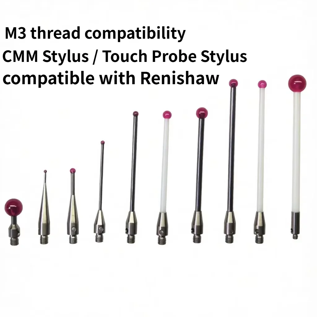 1PC M3 Thread CMM Stylus Ruby Ball Touch Probe Stylus for Coordinate Measuring Machine 3D Measuring Head