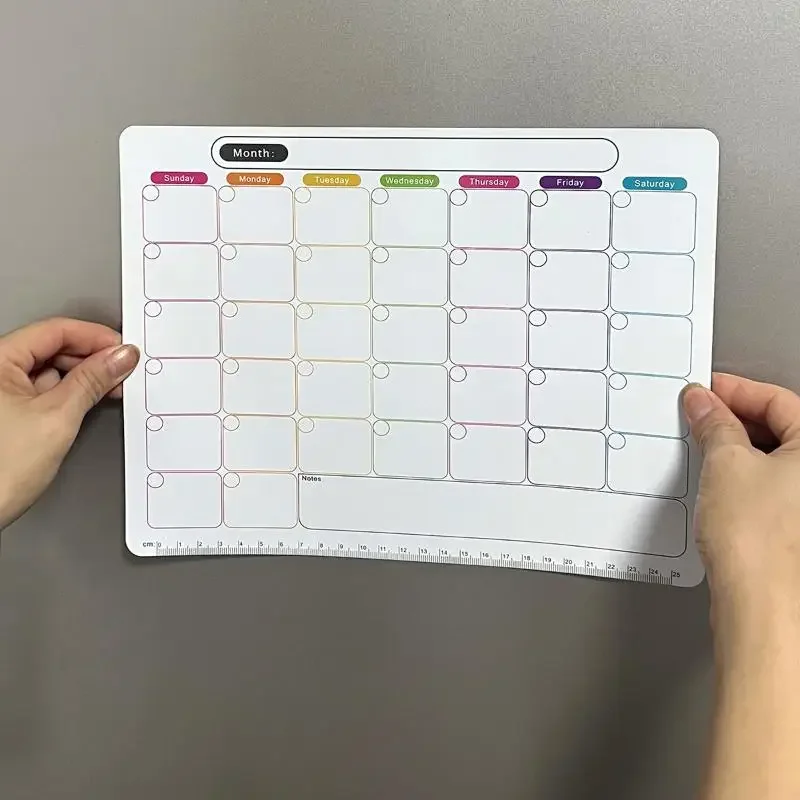 Magnetic Dry Erase Calendar Monthly Planner Whiteboard Message Board Kitchen Fridge Decor - Record Memo Pad