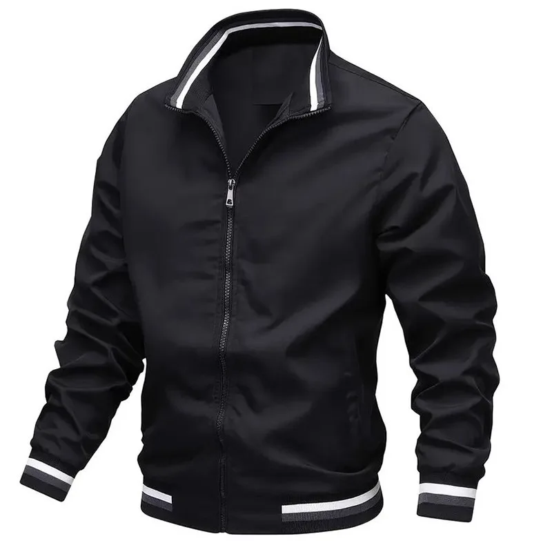

New Men's Casual Aviator Workwear Jacket Spring Autumn Sports Coat Men Solid Color Baseball Jackets Military Clothing Thin Coats