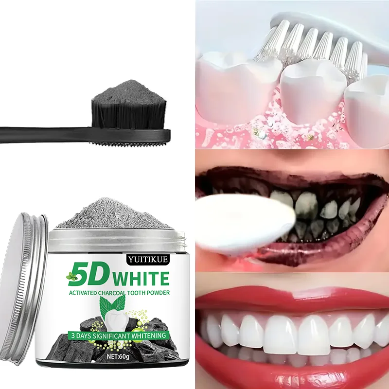 Bamboo Charcoal Teeth Whitening Powder - Natural Whitening for Men and Women Deep Clean, Fresh Breath Toothpaste for Daily Use