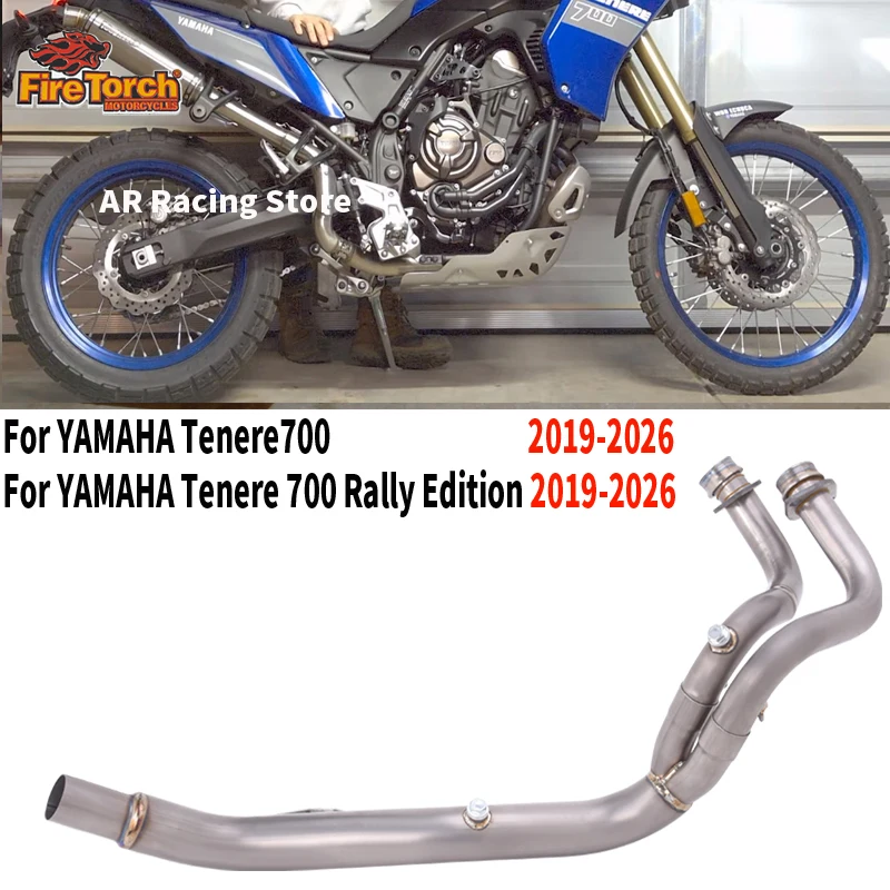 Collettore di Scarico Slip-On in Lega di Titanio per Moto YAMAHA Tenere 700 Rally Edition Tenere700 2019-2026