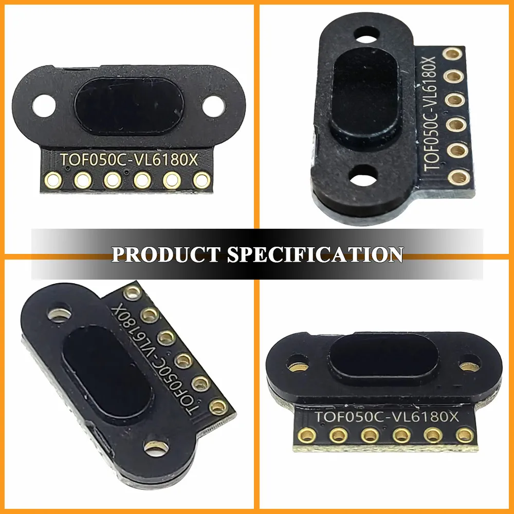 TOF050C Laser Ranging Sensor Module for Arduino STM32 Measure Flight Distance 50CM 200CM 400CM I2C Output TOF0200C TOF0400C