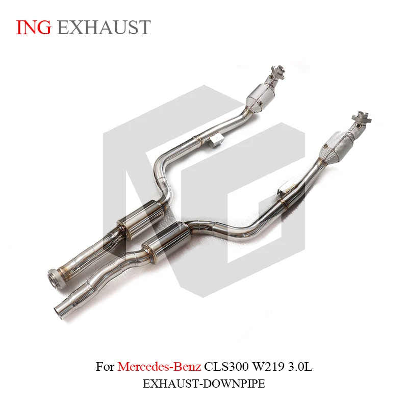 

ING Engine Shield Power Race Escape Cataless Downpipe Performance Tube Header for Mercedes BENZ CLS300 W219 3.0L Pipe Exhaust