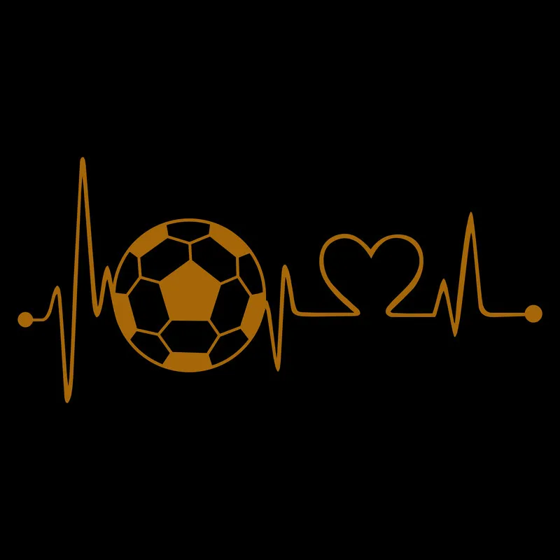 Football Heartbeat Luminous Sticker Boy Room Wall Decor Fridge Bathroom Toilet Laptop Car Body Window Soccer Ball Sport Decal