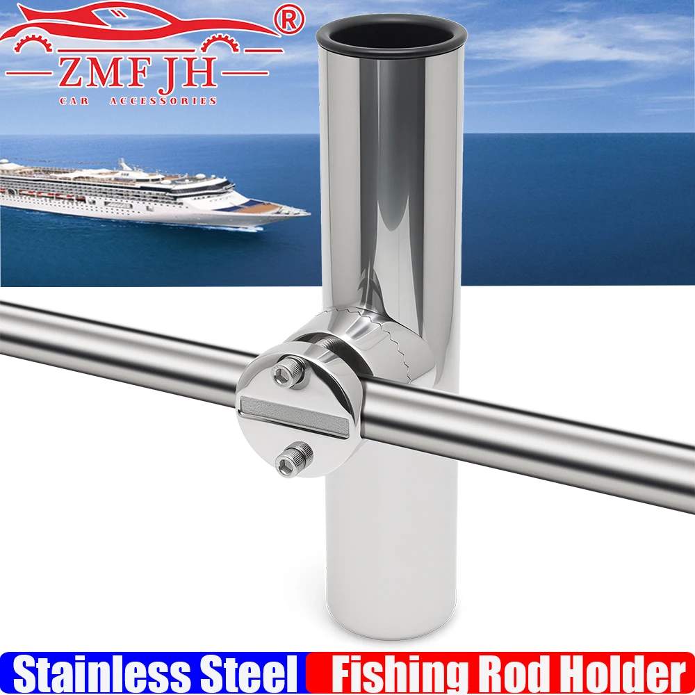 ZMFJH Marine Stainless Steel Fishing Tackle Accessory Rotatable Fishing Rod Holder for 13-35mm Tube Fishing Pole Stand Bracket