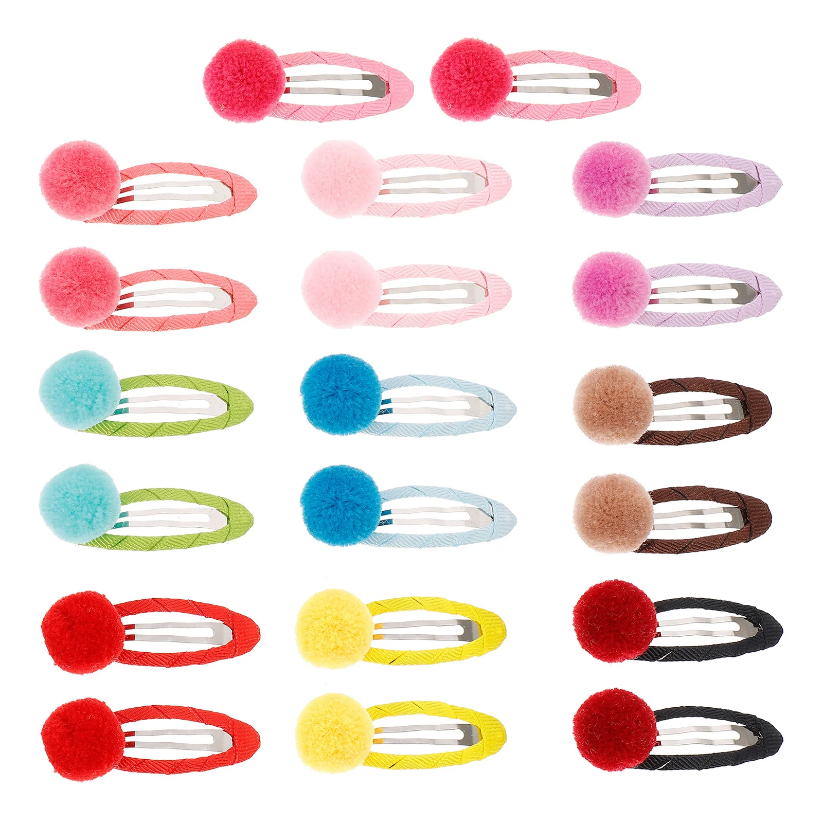 

20 шт. детские заколки для волос с цветочным принтом, заколки с тканевым покрытием для маленьких девочек, разные цвета, детские аксессуары для волос желтого цвета