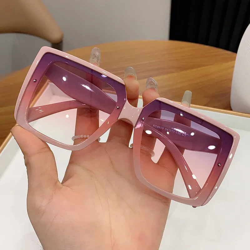 Quadratische Übergroße Sonnenbrille Männer Frauen Trendy Gradient Goggle Brillen Mode Luxus Marke Design Sonnenbrille