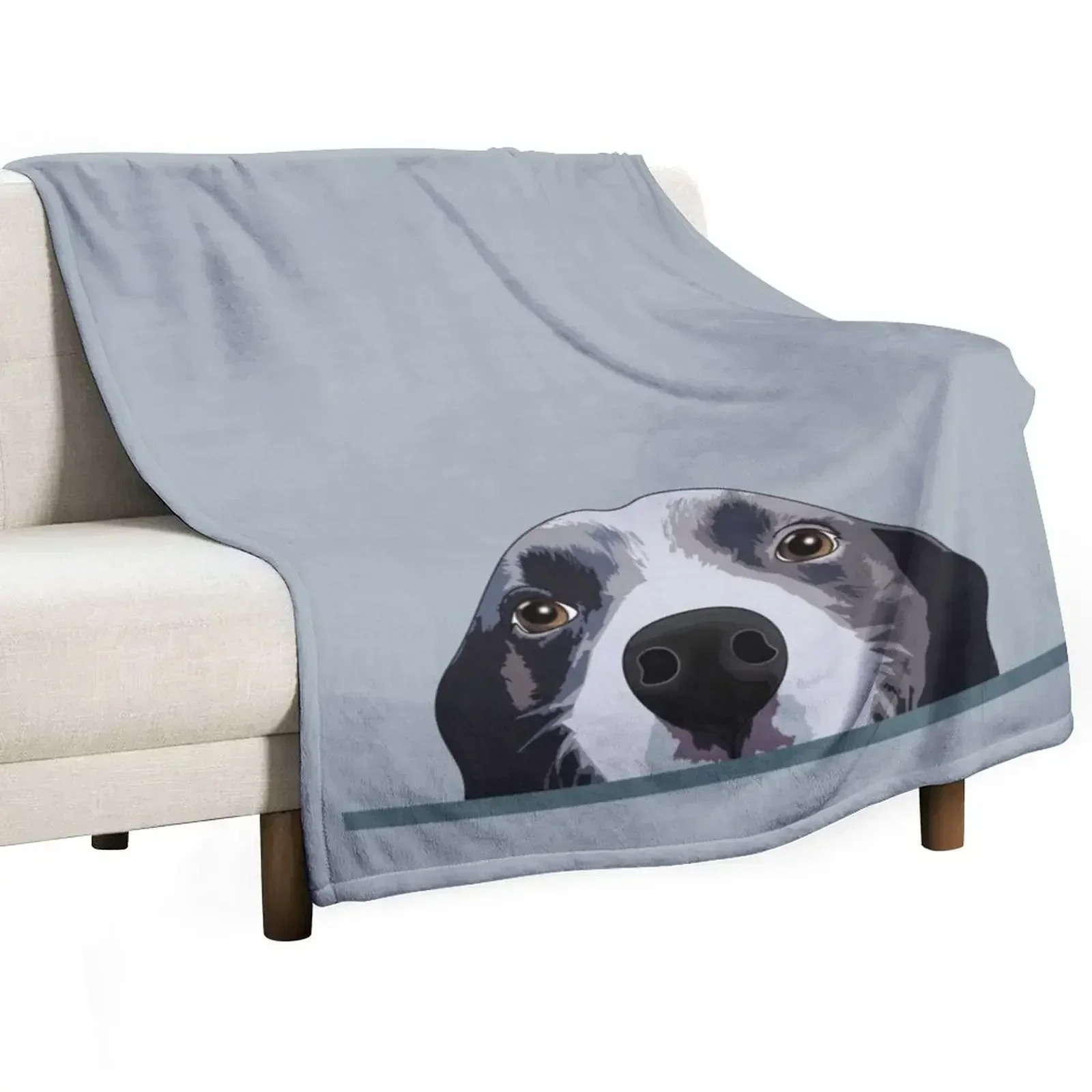 Border Collie Peeking, Border Shirt, Gift, Lover Throw Blanket Decoratives Soft Plaid Blankets