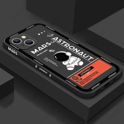 Case For iPhone 17e 16e 17 16 15 Pro Max Plus 14 13 12 Pro Max 14 15 Pro 11 ShockProof Silicone Mars Astronaut Soft Phone Cover