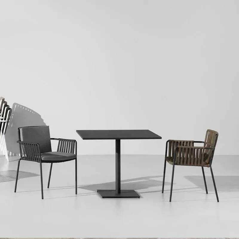 

Outdoor table, chairs, coffee table, Nordic simple leisure villa, sun room, outdoor garden