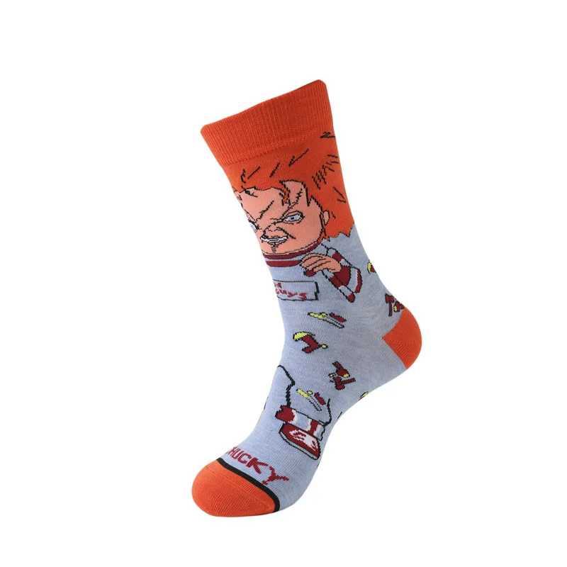 Funny Chucky Adult Stocking Good Guys Anime Cosplay Cartoon Sports Novelty Socks Christmas Festival Daily Wear