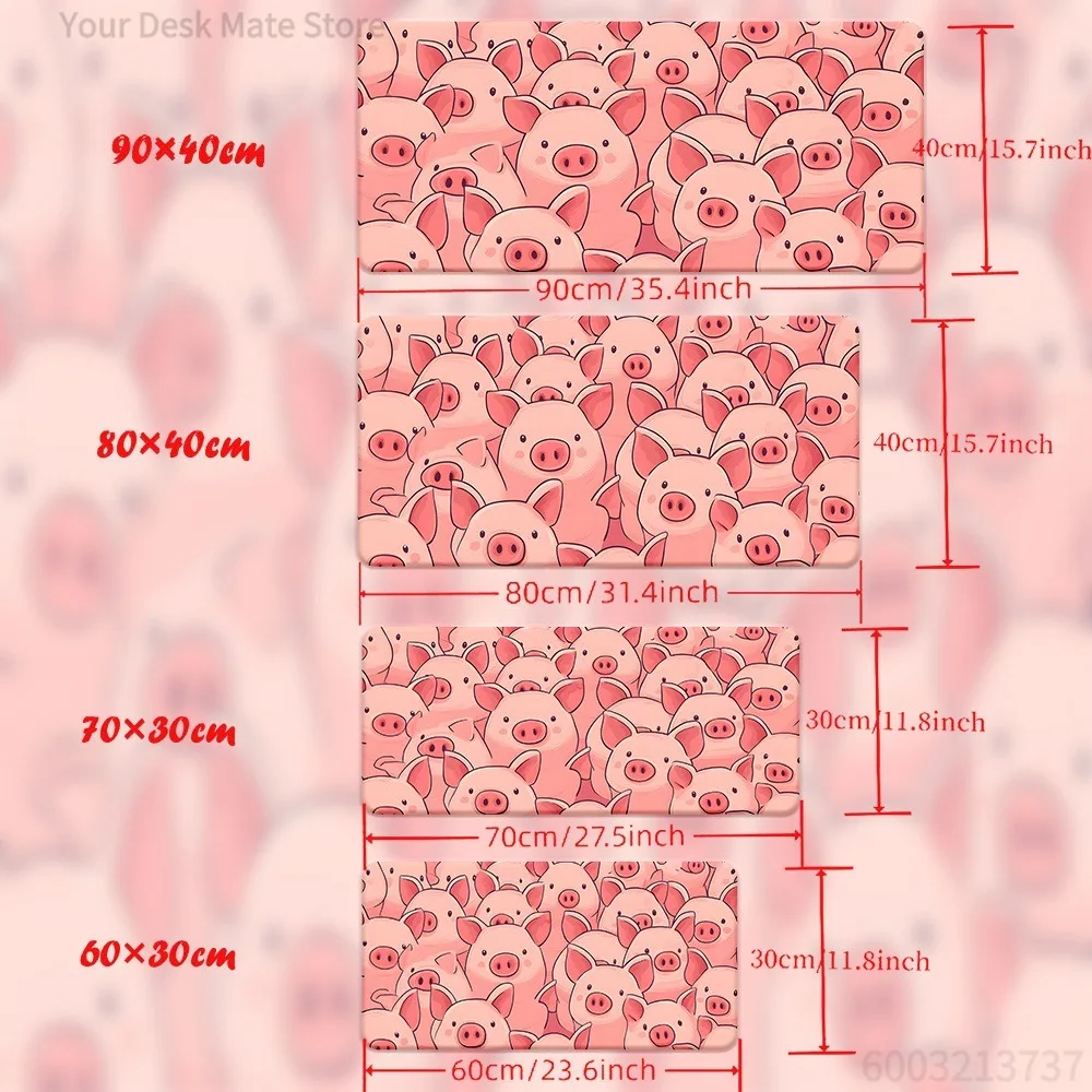 

Cute pink pig cartoon table mat with a playful pig design, suitable use in offices, games and households office desk accessories
