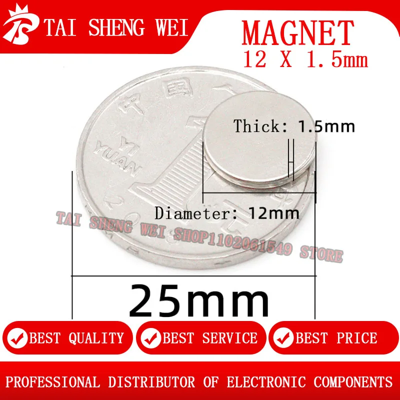 

Сильный Круглый неодимовый магнит NdFeB для холодильника, лист редкоземельных магнитов NdFeB, 10 шт., 12x1 мм 12x1,5 мм 12x2 мм 12x3 мм 12x4 мм 12x5 мм N35