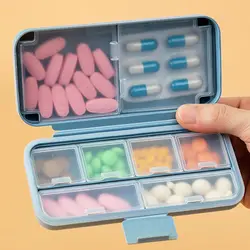 Portable Pill Organizer Moisture Proof Travel Medicine Box Drug Container 8/5 Grids for Pocket Purse Vitamin Jewelry Storage