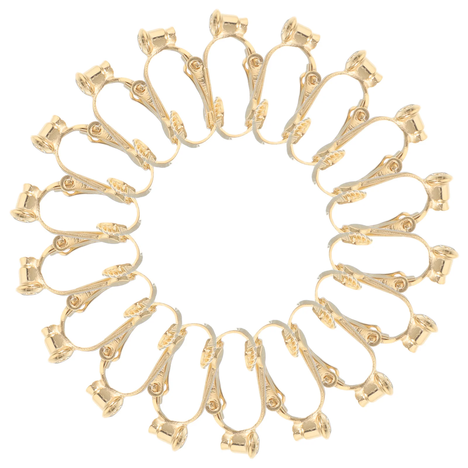 

20Pcs Ear Clip Converter for Women Clip on Earring Adapter No Piercing Ear Cuff Converters DIY Earring Findings Lightweight