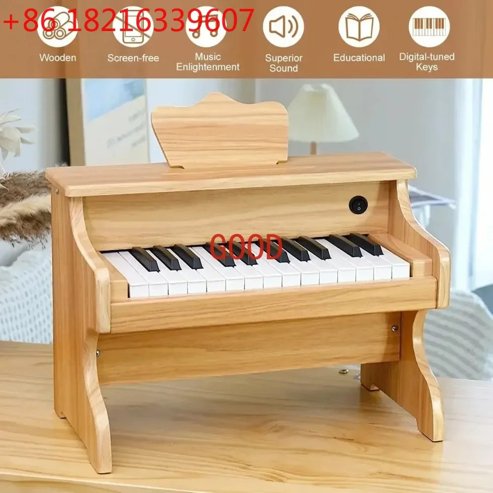 25 Keys Toddler Piano Music Educational Instrument Toy with Music Stand and Color Coded Keyboard Stickers, No Assembly Required
