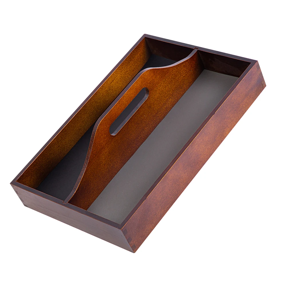 

1Pcs Pine Wood Practical Storage Tray Board Organizer for Kitchen Living Room Desktop Drawer Tableware Cutlery