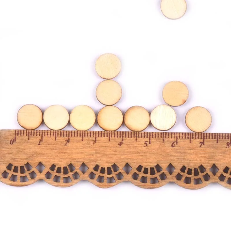 10-100mm Mix Round Wooden Scrapbooking Carft For Handmade Home Embellishments DIY Wood Circle Decoration 10/20/30/40/50mm m1821