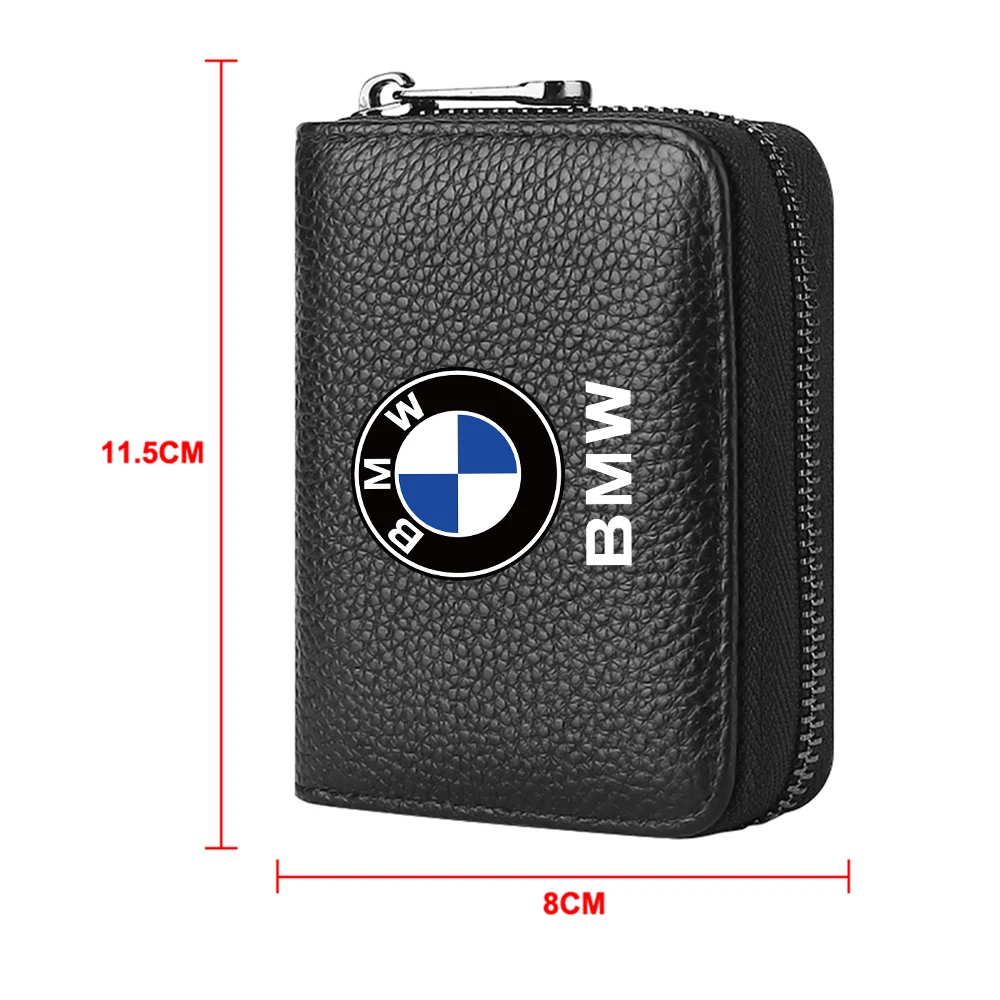 Genuine Leather bag Driver License Business Card Holder Wallet For BMW M Performance M3 M5 M6 F20 X1 X2 X3 X4 F30 E39 E36 E87 X5