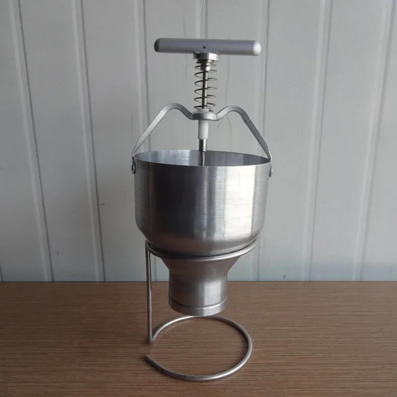 สแตนเลสสตีลมินิคู่มือ Donut Maker เครื่องเค้กโดนัท Hopper ขาตั้ง Commercial ในครัวเรือน Donut Molding Machine