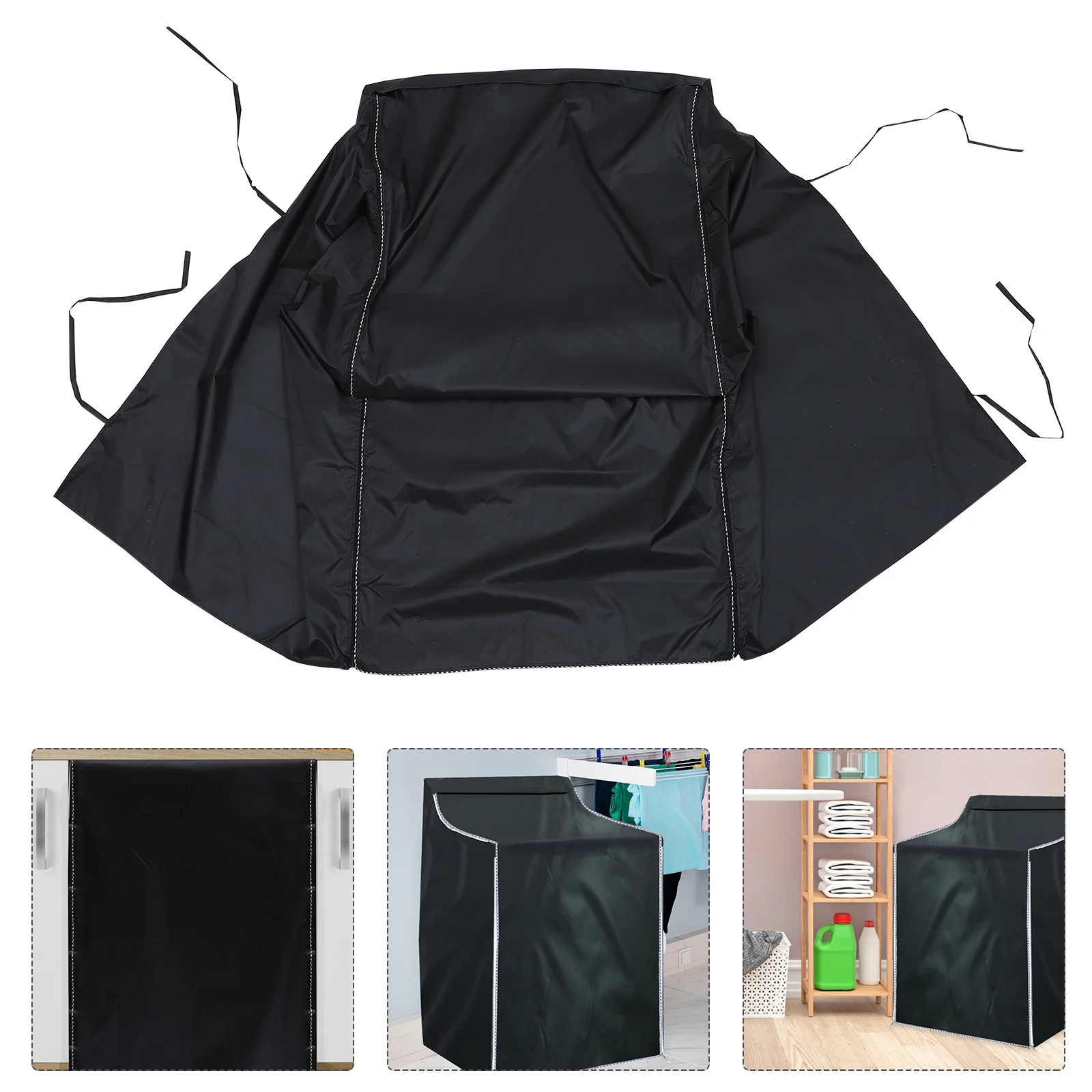 

1Pcs Waterproof Dust-Proof Washing Machine Cover Oxford Cloth Elastic Band Full Protection for Washer Dryer Outdoor Indoor Use