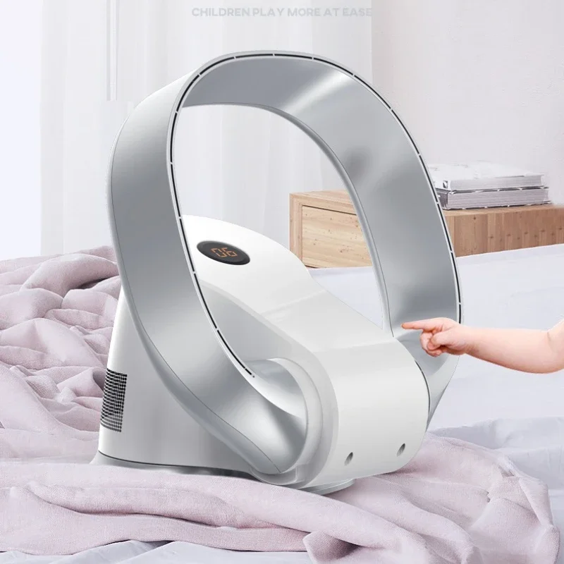 

Wall-Mounted No-Blade Smart Air Circulator w/ 360° Auto-Oscillation LCD Touch Panel, Ultra-Quiet Design with Remote App Control