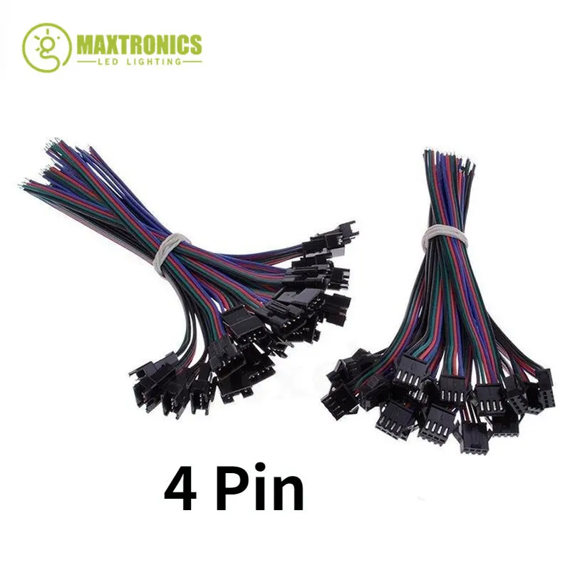 Free Shipping 2pin 3pin 4pin 5pin 6pin Male/Female JST SM 2 3 4 5 6pin Plug Connector Wire and Cable for Led Strip Light Drivers