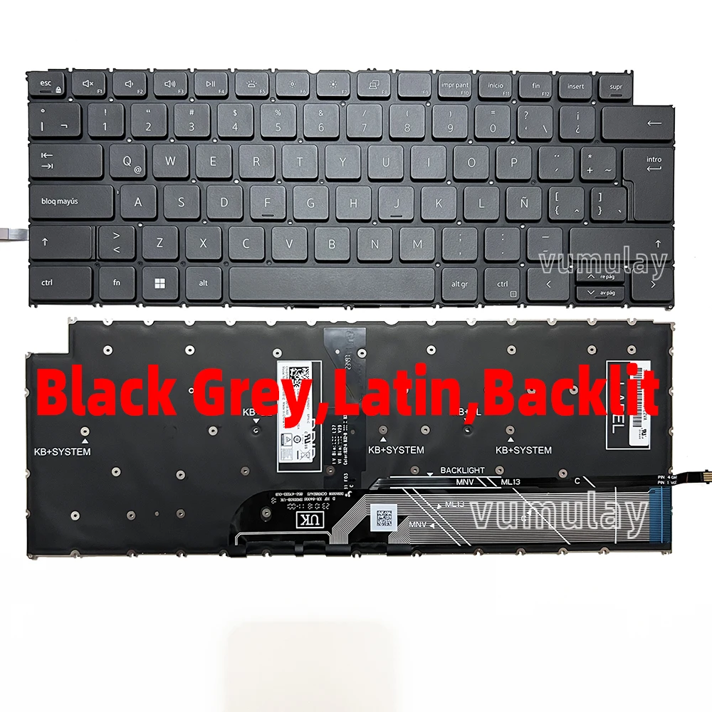 Spanish Keyboard for Dell Latitude 3320 3420 3330 3430,Vostro 5310