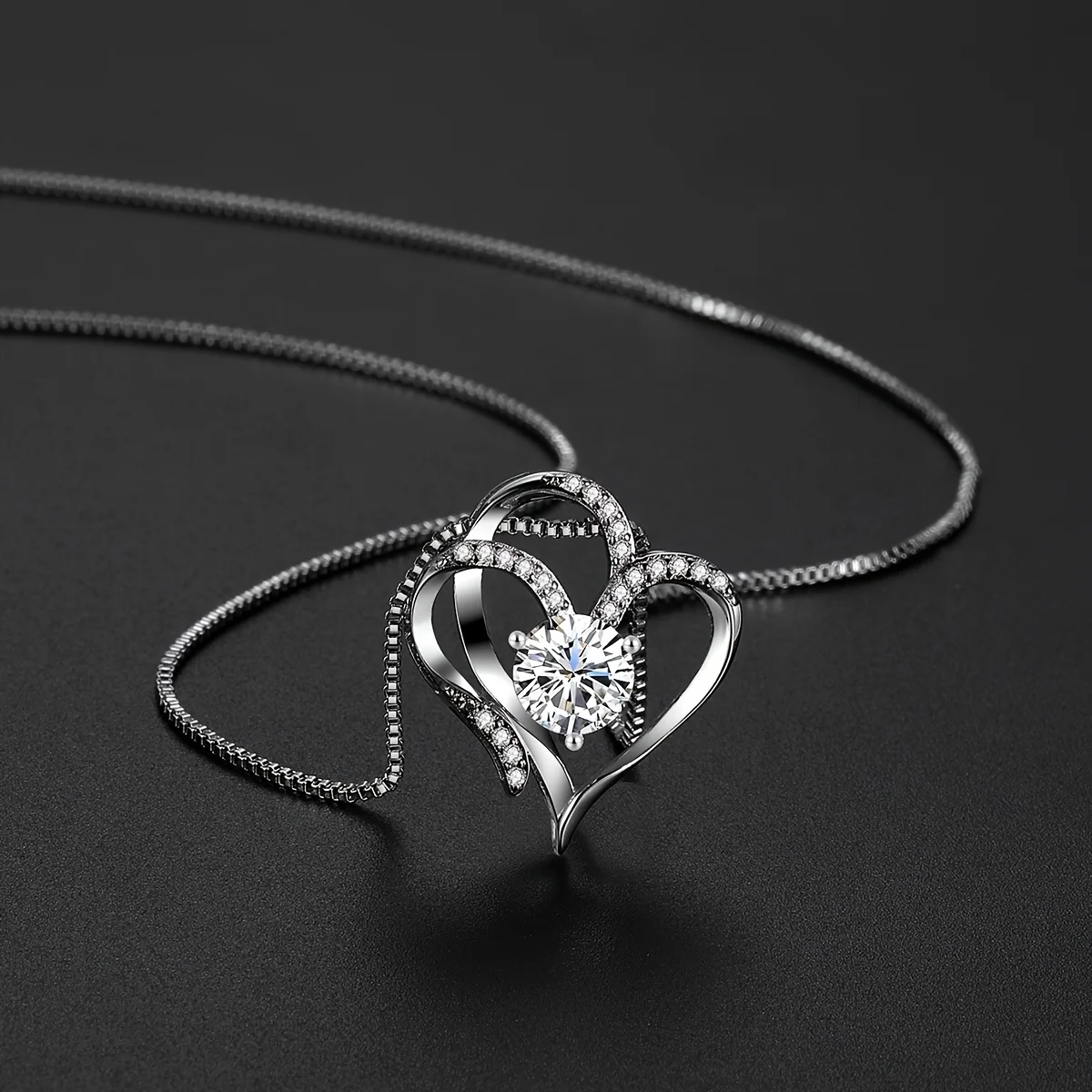 Exquisite Simulation Rose Box & Heart Necklace - Perfect for Women - Anniversary, Birthday, Christmas, Mothers Day Gifts