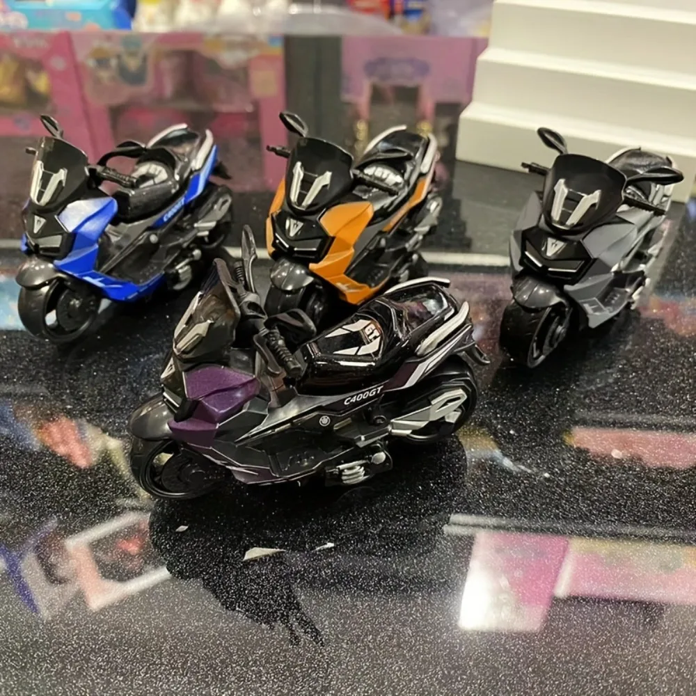 1PC Scooter Motorcycle Model, Realistic Mini Bike Toy, Openable Rear Seat, Movable Handlebar, Motorcycle Display Decor
