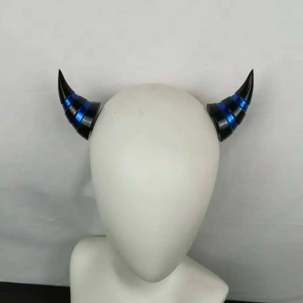 1 paar 7 cm Demon Hoorn Haarspelden Hot Girl Goth Duivel Hoorn Eendenbekjes Haar Clip Halloween Goth Cosplay Haar clip voor Vrouw