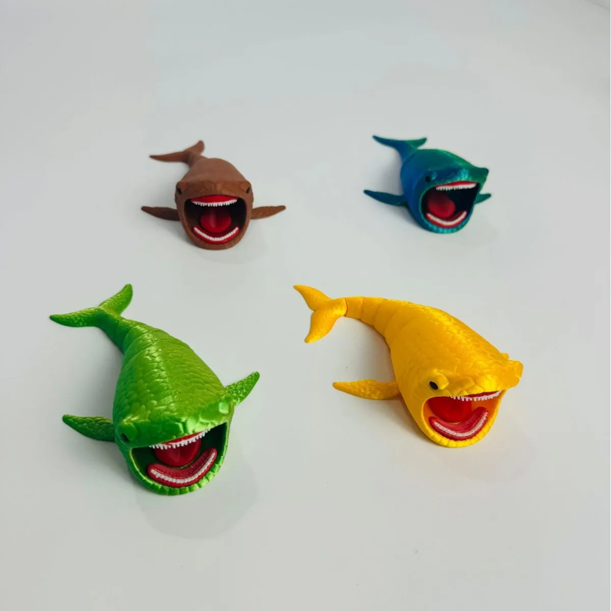 3dプリント深海シリーズサメモデルおもちゃ-海の生き物-ストレス解消デスクトイ-関節可動モンスターフィギュア-フィジェットトイ