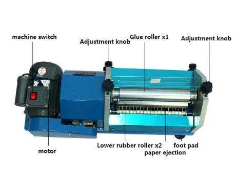 A4 Leather Paper White Glue Coating Machine, Electric Glue Coating Machine, White Latex Glue Coating Machine