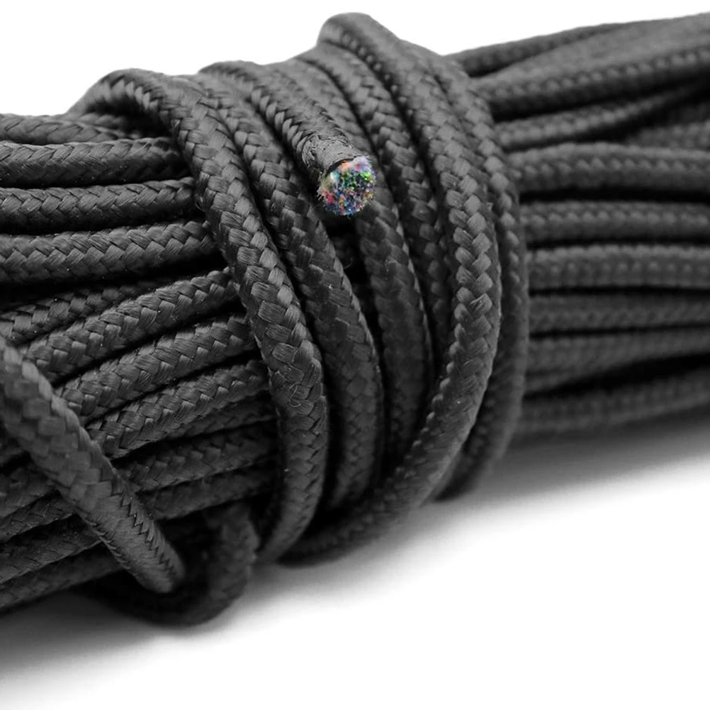 

2pcs 2 Rolls Nylon Rope For Camping Hiking Outdoor Clothesline Heavy Duty Utility Cord Braided Portable Travel Flag Pole