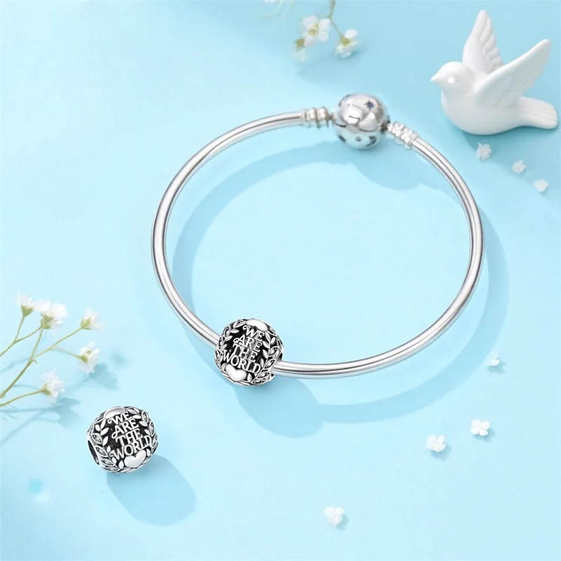 New 925 Sterling Silver A Family Of Pearls Under Bead Charms Bead Zircon Dangle Fit 3mm Original Bracelet DIY Women Jewelry