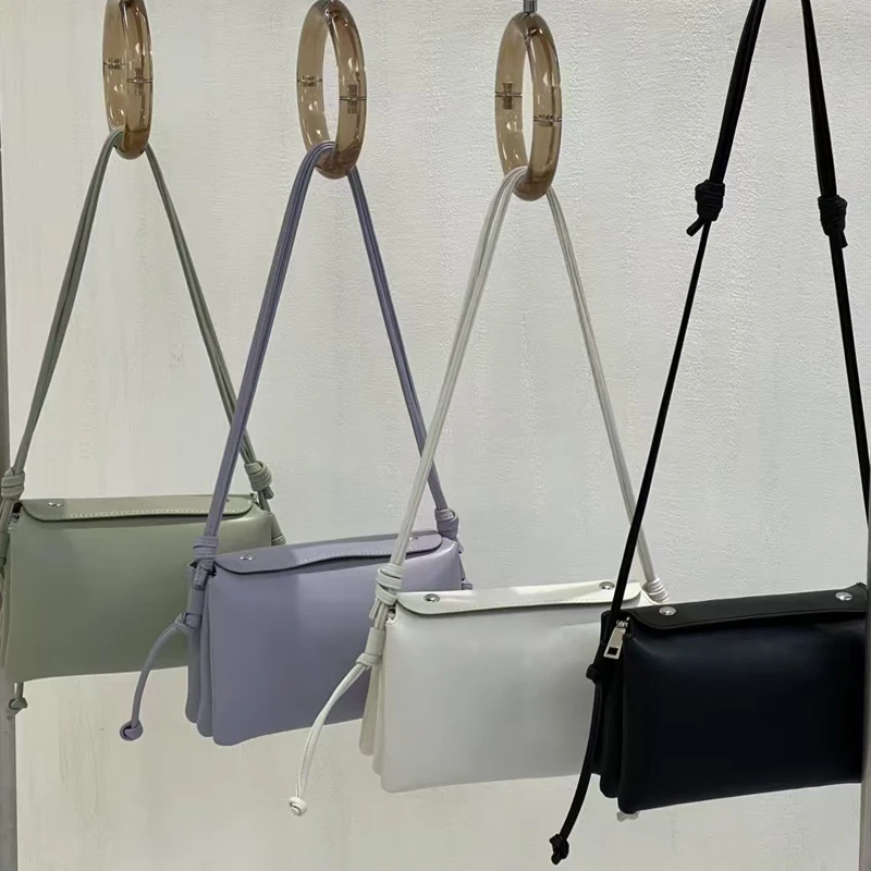 Classic Bags For Women Luxury Designer Handbag And Purse 2026 New In PU Multi-layer Design Button Decoration Rope Strap Shoulder