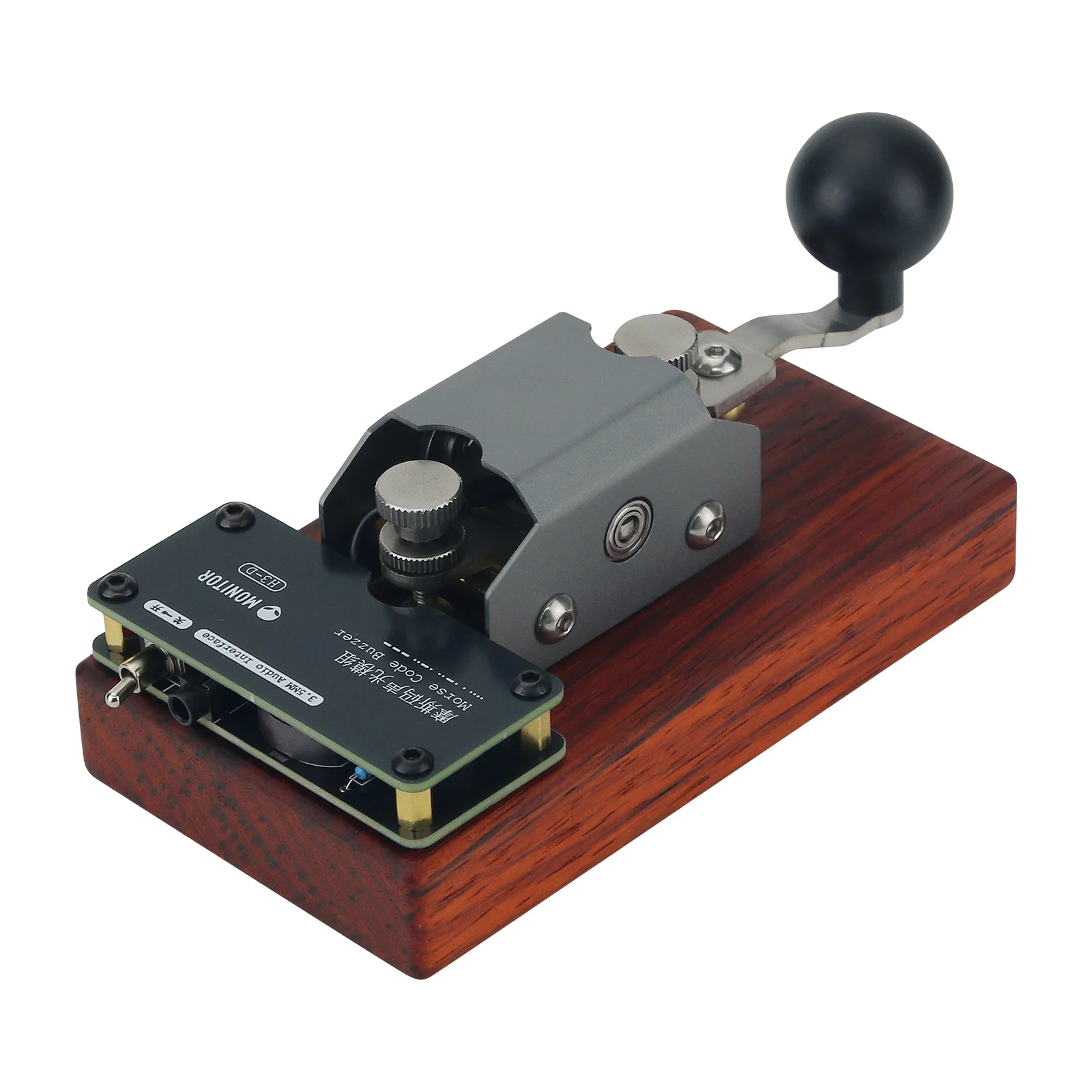 Deep Annatto Base Version Automatic/Manual Morse Code Telegraph Key Mini CW Key for Learning and Training