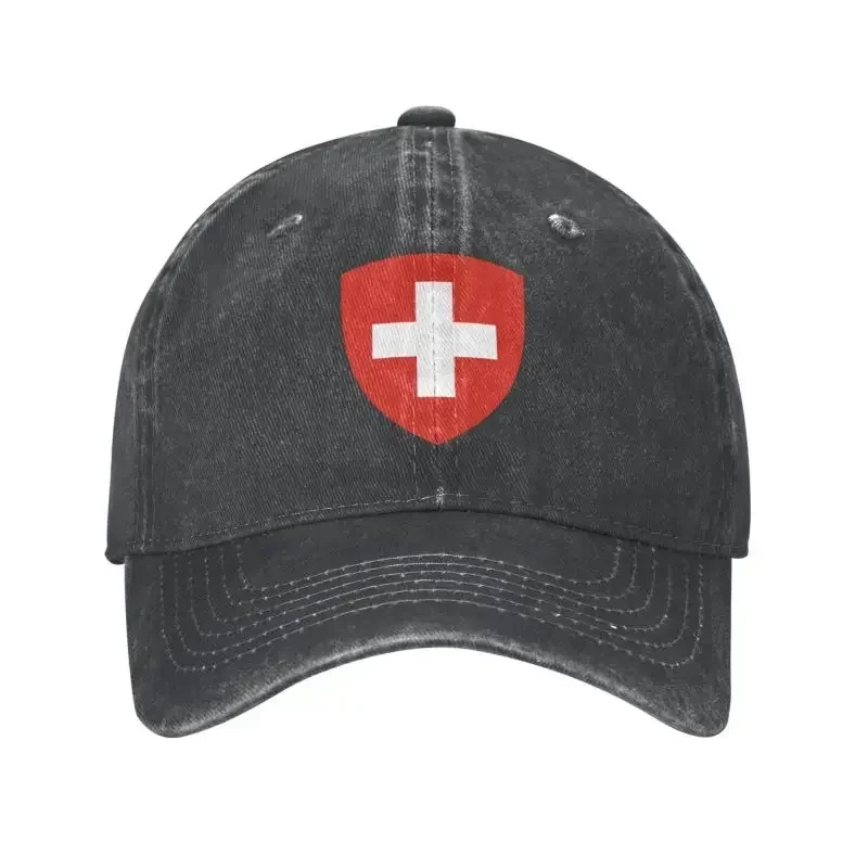 Fashion Unisex Cotton Coat Of Arms  Switzerland Baseball Cap Adult Adjustable Dad Hat Women Men Sun Protection