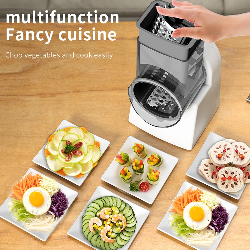 USB Roller vegetable cutter Multi-functional vegetable cutter potato and carrot grater slicing household electric rotary cuttin