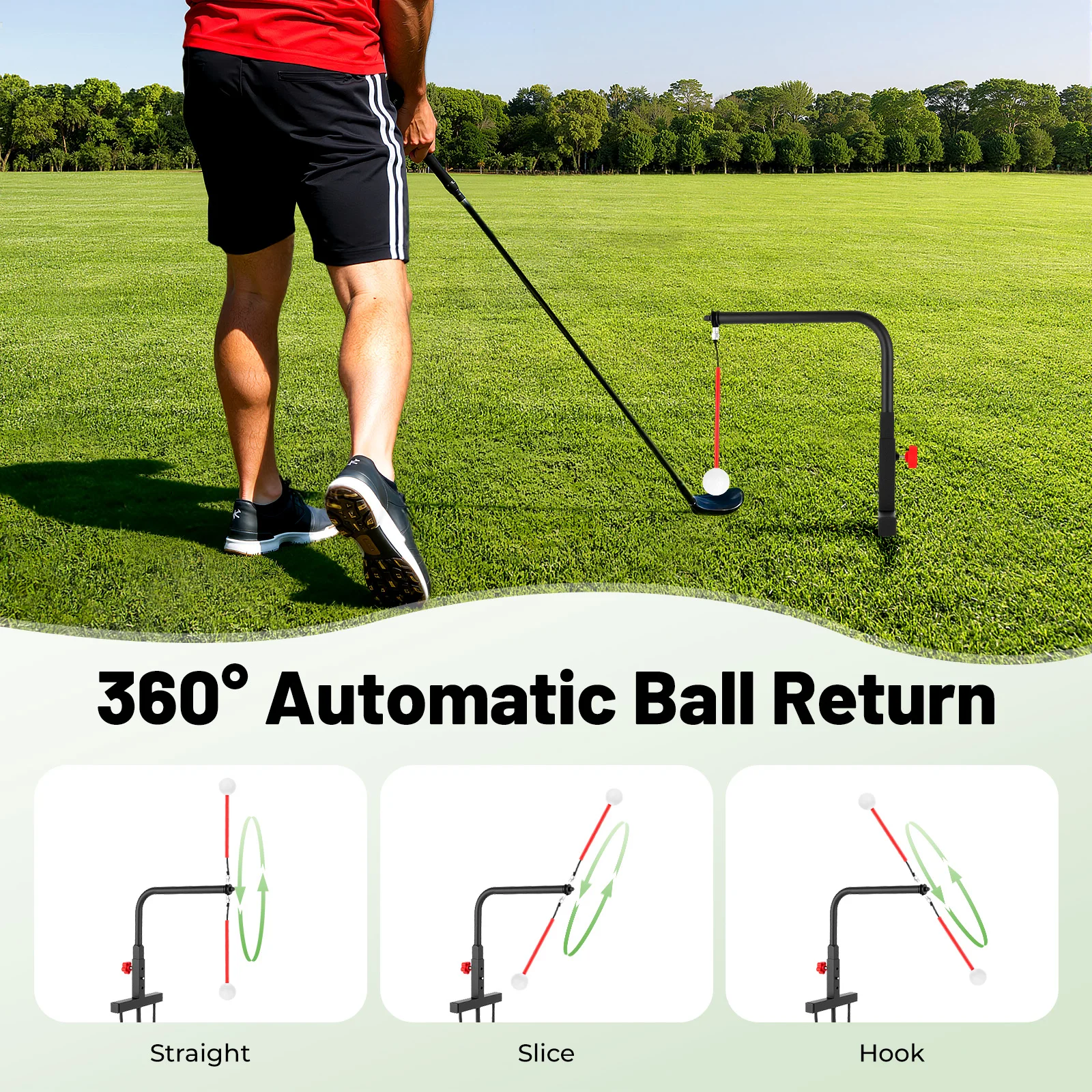

Outdoor Golf Hitting Swing Training Tool , Professional Golf Ball Chipping Practice Hitting Tool, Swing Practice Trainer Golf