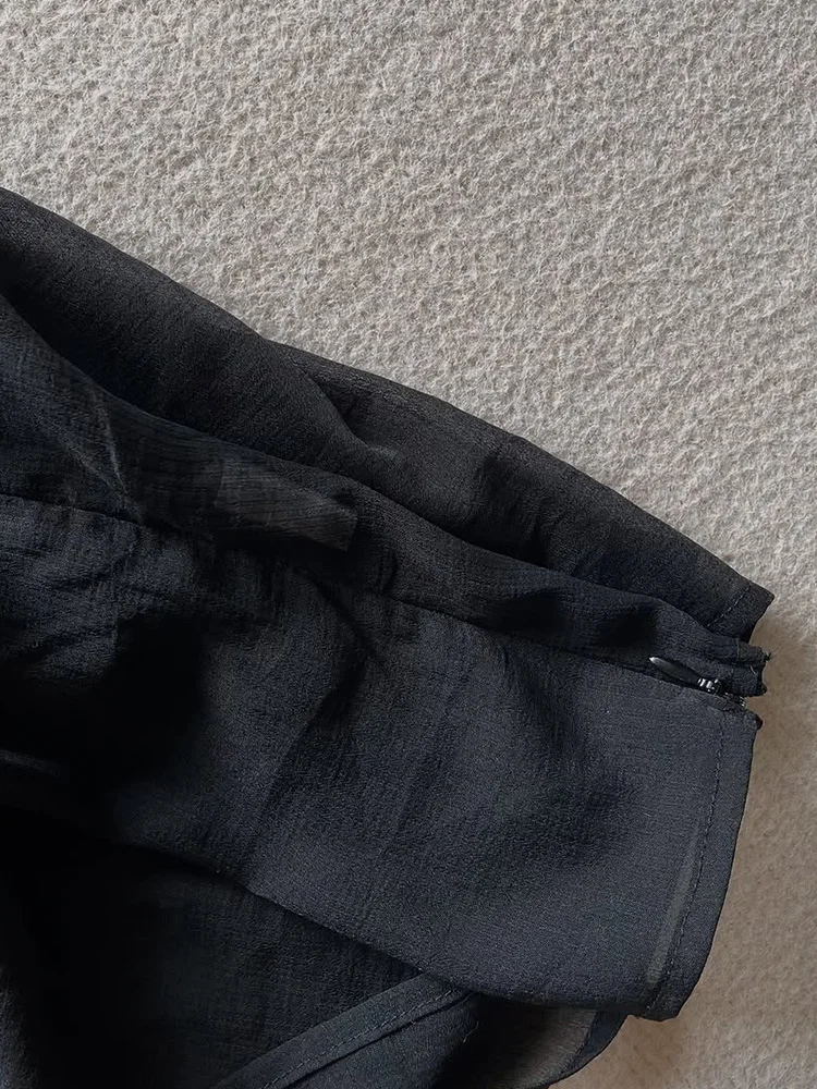 

Chayue Weiyun Original Design Retro Bla Women's irt Faionable Versatile Cotton Blend Summer New Arrival Commute Sle