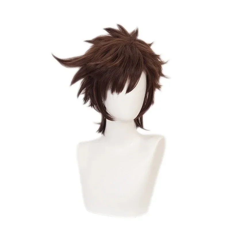 'S Bizarre Adventure Joseph Joestar Short Brown Wig Cosplay Costume Heat Resistant Synthetic Hair JOJO Men Women Wigs MN1