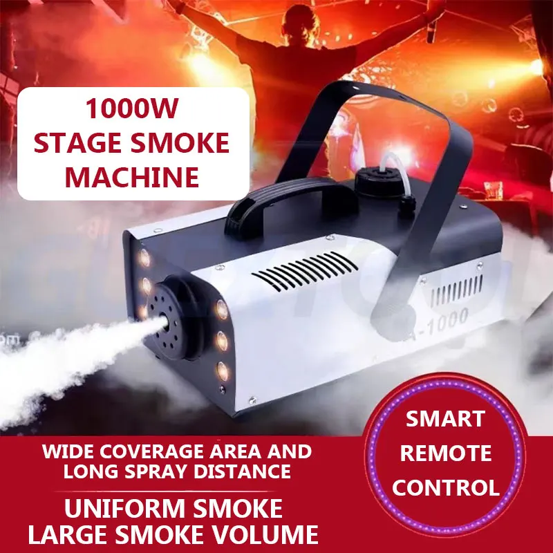 Small Portable LED Thermostat Smoke Sprayer Remote Control Stage Atmosphere Sprayer For Wedding / Bar / KTV / Performance Event